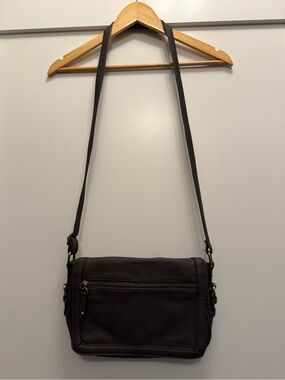 Merona Classic Gray Leather Crossbody Bag - Women